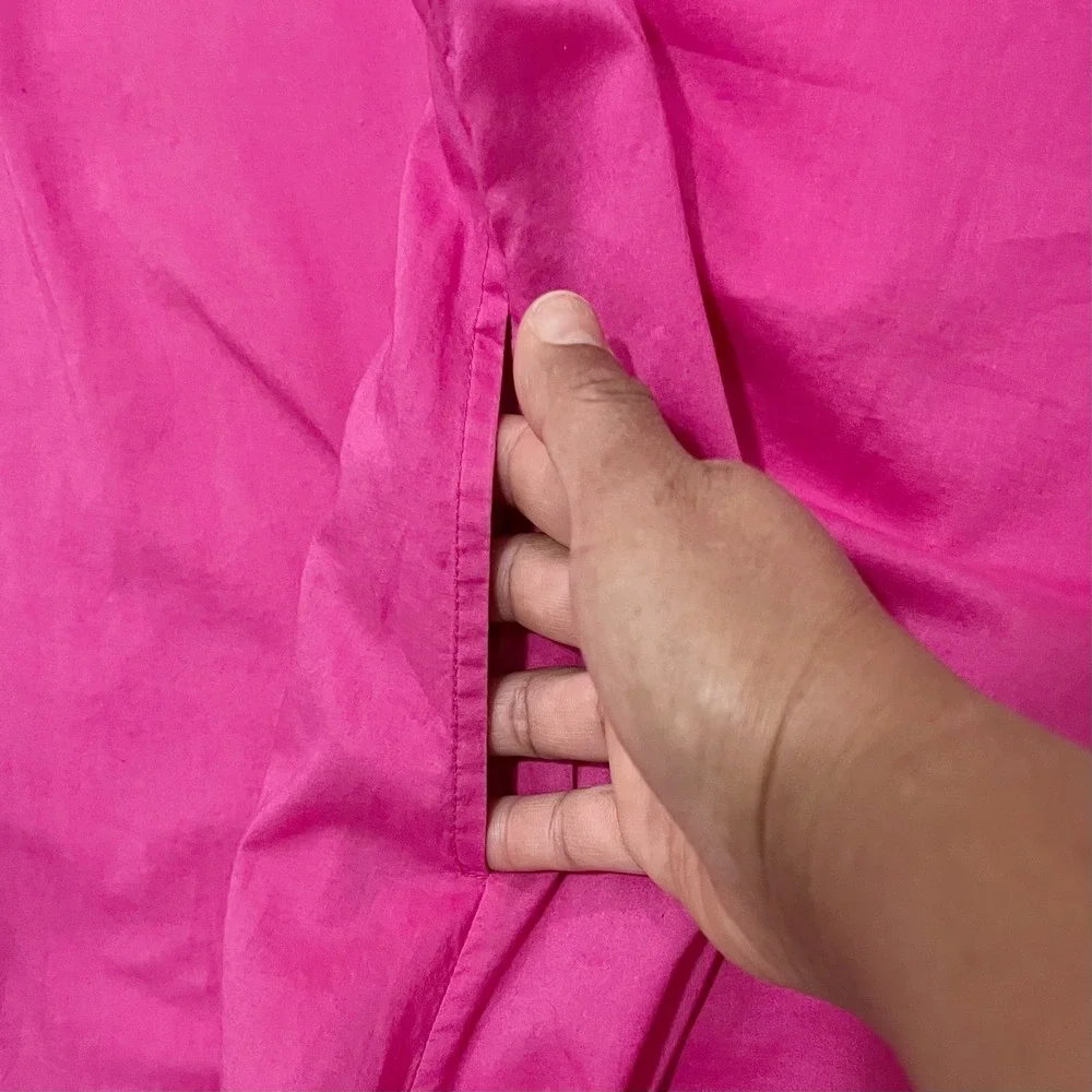 Soft Surroundings Fuchsia Maxi Dress White‎ Ornate Trim Size Medium - Picture 9 of 13